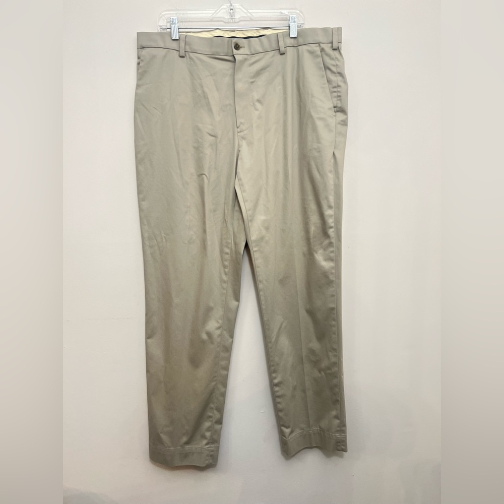 Brooks Brothers Khaki Straight-Leg Chinos in Light Beige